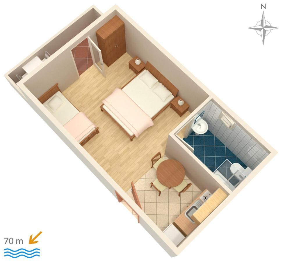 Apartments By The Sea Mandre, Pag - 3084 Kolan Eksteriør bilde